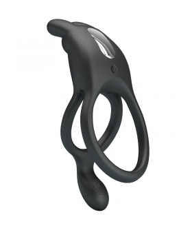 DWAYNE Anneau vibrant rechargeable, pour une double stimulation pénis et clitoris, 7 modes