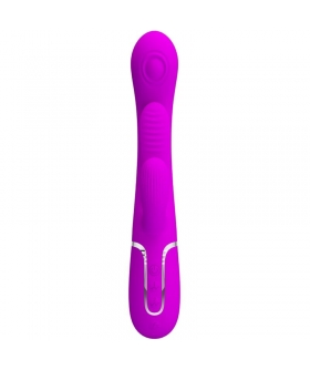 SHANIA TRIPLE Vibromasseur rabbit avec 7 modes de vibration, tapotement et silicone douce