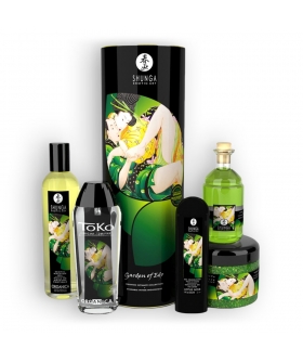 SHUNGA  EROTIC VERDE Insieme erotico con prodotti biologici e aromatici.