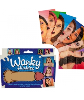 WANKY Mouchoirs de grande taille avec des designs sensuels pour les fêtes.