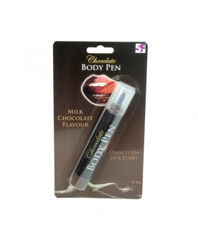 BODY PEN CHOCOLATE Stylo comestible au goût de chocolat érotique.