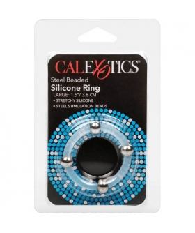 STEEL BEADED Anel de silicone com esferas de aço, intensifica o prazer