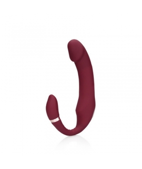 PECADO CARMESÍ Strap-on vibrador sin tirantes y ergonómico con potente estimulación