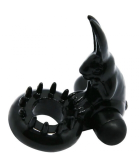 BUNNY NOIR Anillo vibrador para intensificar placer en pareja