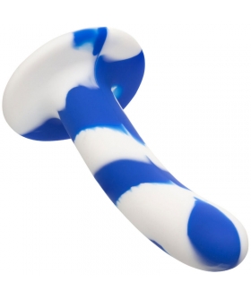 SWIRL DILDO FLEXIBLE Sonda de silicona premium, curvada y con ventosa ajustable