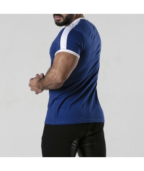 T-SHIRT LKG BLUE Camiseta versátil de algodón, corte clásico, logotipo distintivo