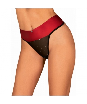 TANGA LAZO SEDUCTOR  String en dentelle séduisante avec des détails scintillants.