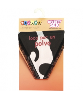 TANGA VACA CHICA LOCA String de vache amusant et confortable, idéal pour les cadeaux.