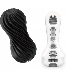 TENGA FLEX ROCKY Mastubador mâle flex noir.