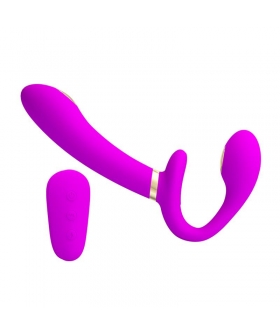 THUNDERBIRD ELECTRO Strap-on vibrador sin arnés con 12 vibraciones y electro estimulación