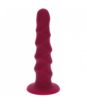 RIBBED DONG 6 INCH Toyjoy - gode avec ventouse 6 pouces - rouge