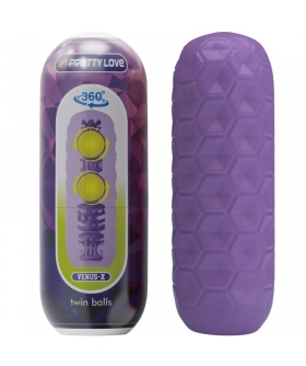 TWIN BALLS Amsturbador masculino con bolas internas para más placer