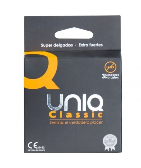 UNIQ CLASSIC Preservativos ultrafinos, sin látex, mayor sensibilidad