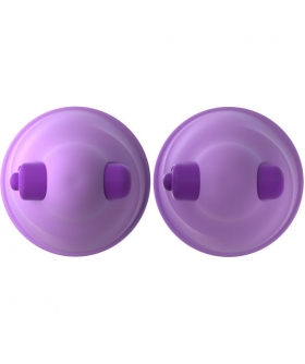 VAINE PEZON Succionadores de pezones vibrantes, de silicona y en morado