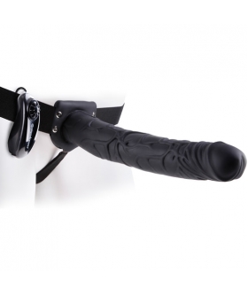VIBR STRAP-ON W BALLS 11 Arnés vibrador con consolador adaptable y manos libres