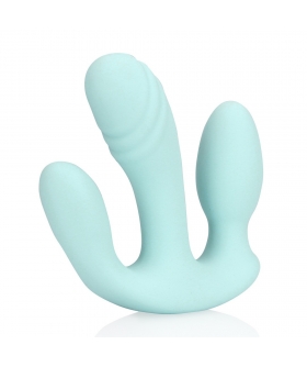 BREEZY BLUE LOVELINE Vibromasseur 3 en 1 : stimule le clitoris, le point G et l'anus, étanche
