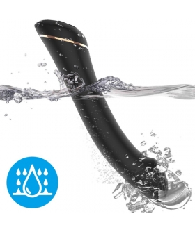 VIBRADOR CABEZA PLANA SILICONA Vibrador premium con 9 modos, ergonómico, sumergible y USB