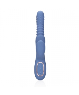 PERLAS BLUE Vibrador rabbit: estimulación dual, pérolas rotativas, usb