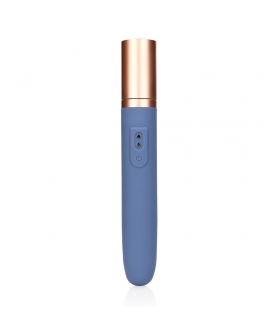 BLUE HORIZON Vibromasseur de poche : compact, avec lubrifiant intégré, 10 modes