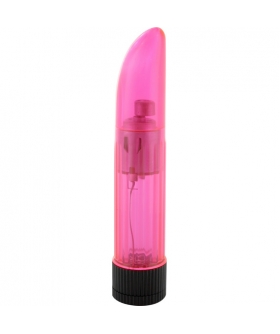 CRYSTAL CLEAR LADYFINGER PINK Vibrador rosa transparente con regulador de velocidad