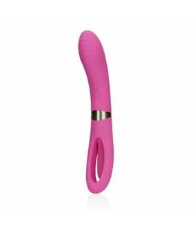 DOUBLE-SIDED Vibrador de duas faces com vibração e língua em movimento