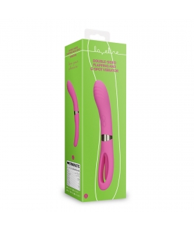 DOUBLE-SIDED Vibrador de duas faces com vibração e língua em movimento