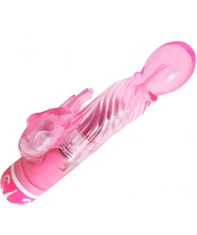 ZAFIRO ROSA Vibrador rosa con forma de conejo, 10 modos y multivelocidad