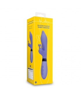 PROTANOPIA Vibrador tipo conejito muy cortito pero ancho para iniciació