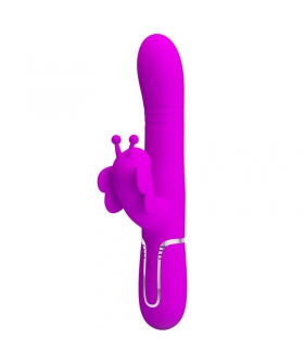 VIBRADOR RABBIT MULTIFUNCIÓN 4 Vibromasseur lapin pretty love, plaisir et stimulation variée.