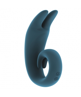 THE LITHE AZUL Vibrador flexible con 10 modos, dos motores y carga usb