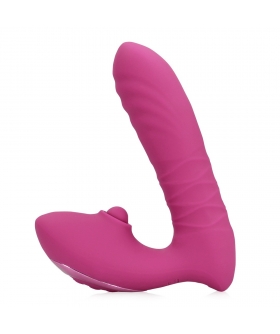 THRUSTING AND TAPPING Vibratore doppia stimolazione con impulso per il clitoride