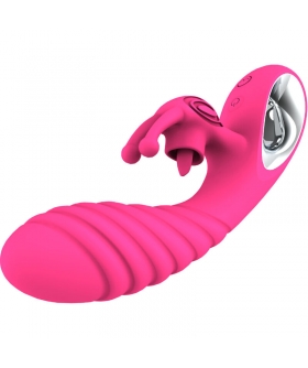 VICKY VIBRADOR RABBIT CON LENG Vibrador sofisticado, recargable, waterproof, 36 vibraciones