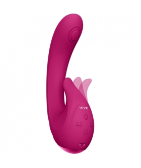 MIKI Vibrador doble estimulación con movimiento y pulsión