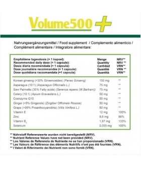 VOLUME 500 Capsules naturelles pour améliorer la qualité et la quantité du sperme