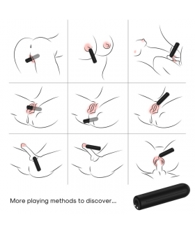 WARHEAD BALA VIBRADORA NEGRO Brinquedo sexual vibratório com vários modos
