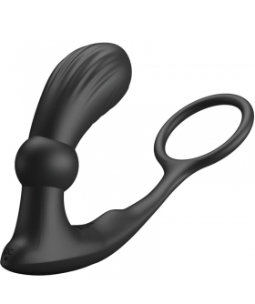 WARREN Anillo para pene con plug anal control remoto