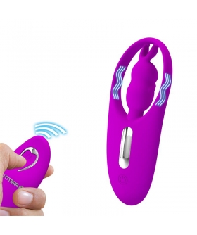 WILD RABBIT Estimulador recargable con 12 vibraciones y control remoto