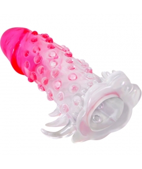 WILFORD funda realística alargadora con relieve para pene rosa