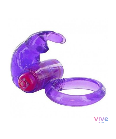 Anillo vibrador adaptable de silicona, doble estimulación.