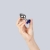 Plug anal metal mediano azul con bolsa