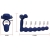 AJMAL ANILLO VIBRADOR CON PLUG AZUL nº6