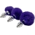 PLUG DE PLAISIR ANAL SPIRAL METAL FLUFFY VIOLET FONCÉ TAILLE