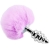 PLUG DE PLAISIR ANAL SPIRAL METAL FLUFFY VIOLET TAILLE L