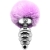 PLUG DE PRAZER ANAL ESPIRAL METAL FLUFFY VIOLETA TAMANHO S n