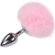 PLUG PIACERE ANALE METALLO LISCIO ROSA FLUFFY TAGLIA L