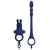 AYAD ANNEAU VIBRATEUR LAPIN AVEC PLUG BLEU nº3