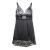 BABYDOLL COM PEITO ESTAMPADO FLORAL PRETO L/XL nº4