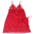 BABYDOLL IN RASO CON PIZZO ROSSO L/XL nº5