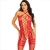 BODYSTOCKING NECK HALTER RED HEARTS RED