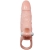 BRAVE MAN FUNDA PENE ANAL Y CLITORIS VIBRADOR 16.5 CM NATURA